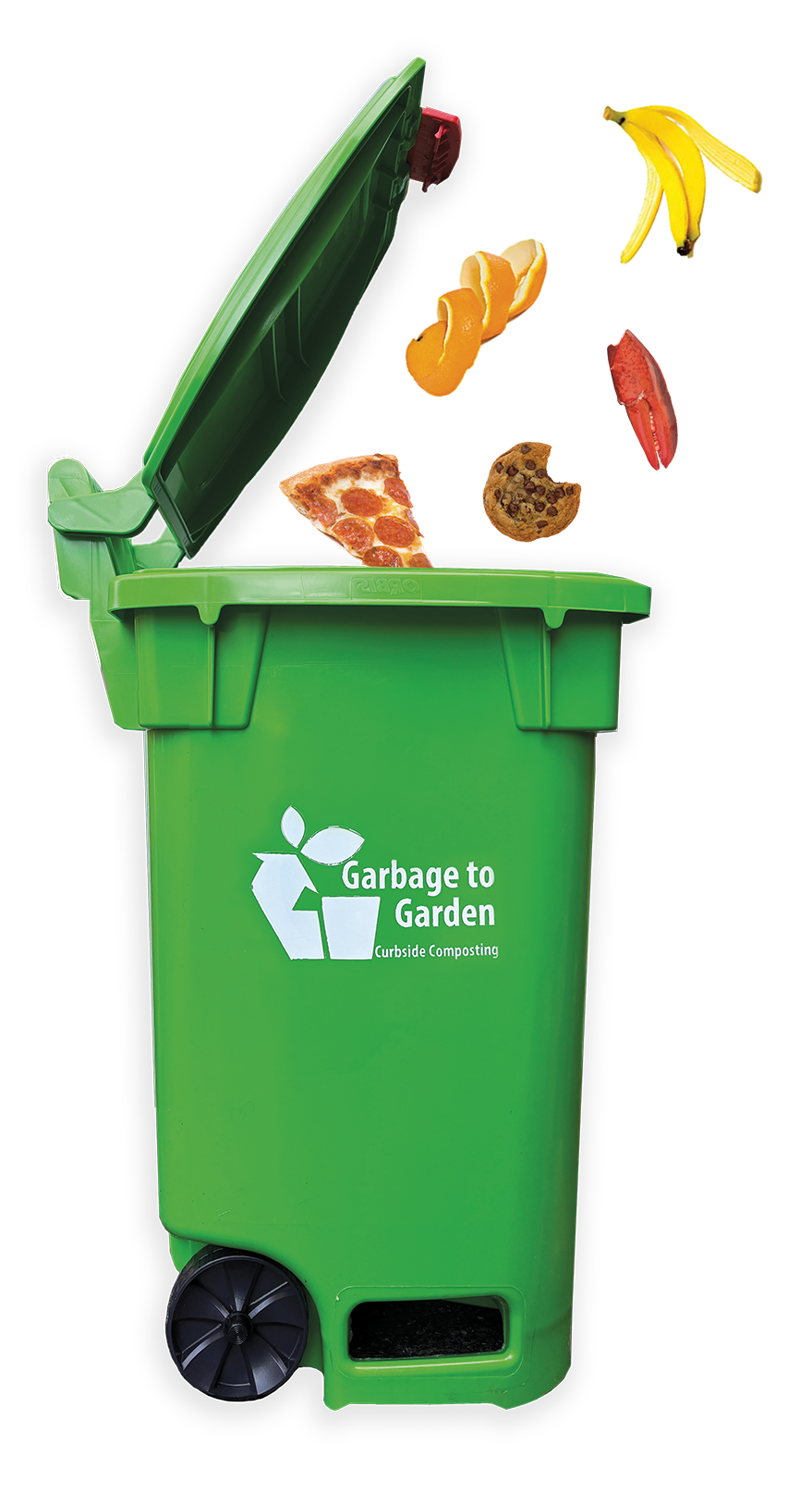 Garbage to Garden compost bin with food scraps